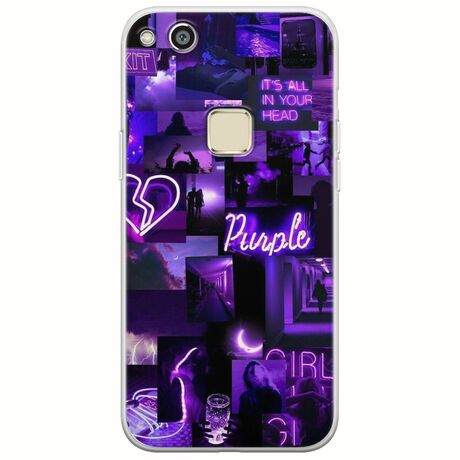 Aesthetic Purple Huawei P10 Lite Flexible TPU (Διάφανη Σιλικόνη)