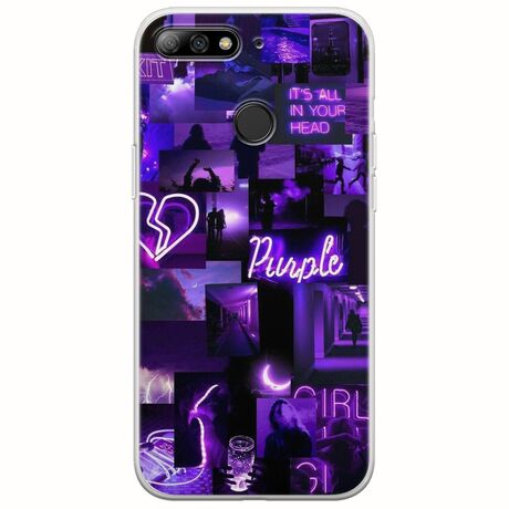 Aesthetic Purple Huawei P Smart Flexible TPU (Διάφανη Σιλικόνη)