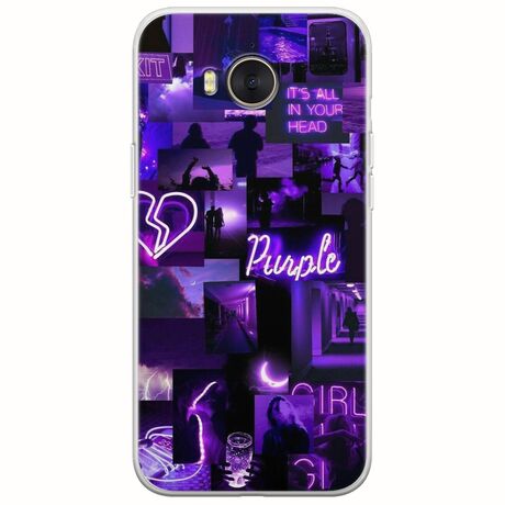 Aesthetic Purple Huawei Y6 2017 Flexible TPU (Διάφανη Σιλικόνη)