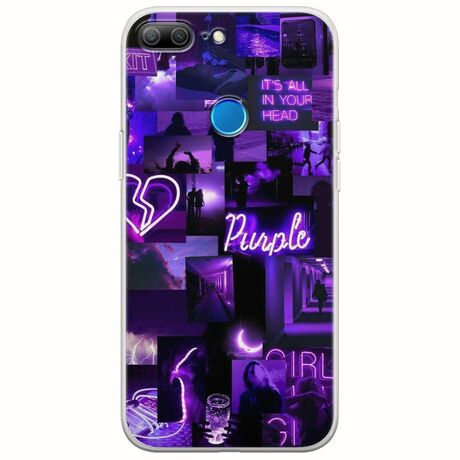 Aesthetic Purple Huawei Honor 9 Lite Flexible TPU (Διάφανη Σιλικόνη)