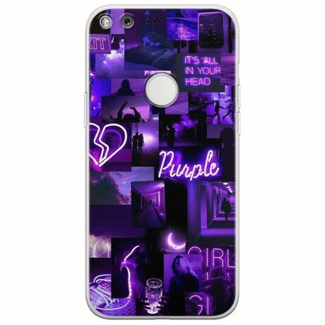 Aesthetic Purple Google Pixel Flexible TPU (Διάφανη Σιλικόνη)