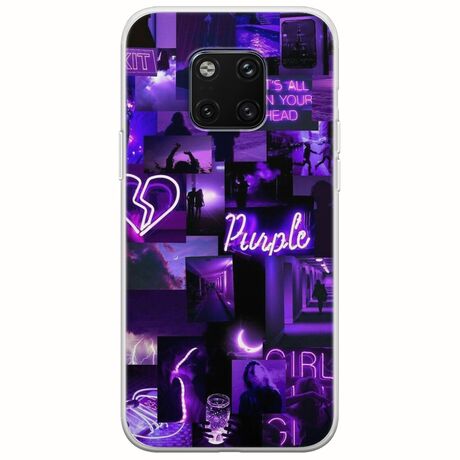 Aesthetic Purple Huawei Mate 20 Pro Flexible TPU (Διάφανη Σιλικόνη)