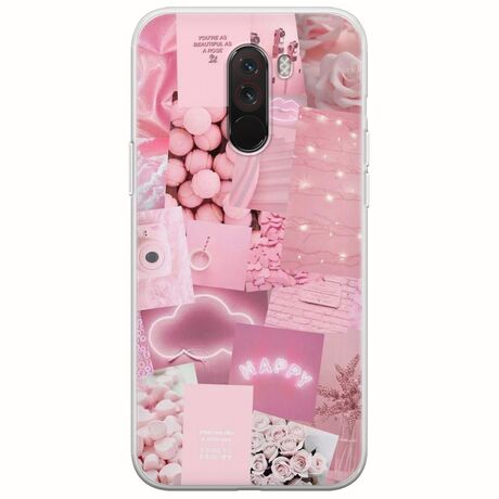 Aesthetic Pink Xiaomi Pocophone F1 Flexible TPU (Διάφανη Σιλικόνη)