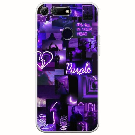 Aesthetic Purple Huawei Honor View 20 Flexible TPU (Διάφανη Σιλικόνη)