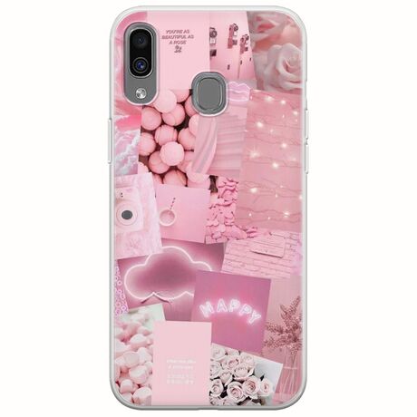 Aesthetic Pink Samsung Galaxy A40 Flexible TPU (Διάφανη Σιλικόνη)