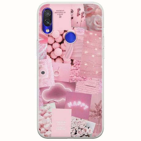 Aesthetic Pink Xiaomi Redmi Note 7 Flexible TPU (Διάφανη Σιλικόνη)