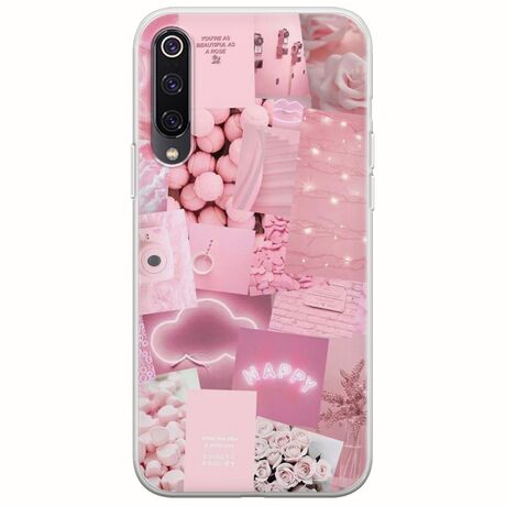 Aesthetic Pink Xiaomi Mi 9 Flexible TPU (Διάφανη Σιλικόνη)