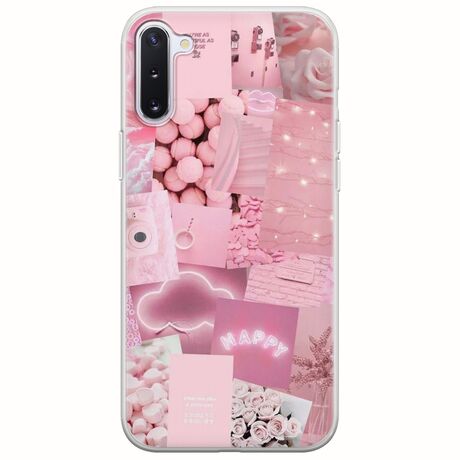 Aesthetic Pink Samsung Galaxy Note 10 Flexible TPU (Διάφανη Σιλικόνη)