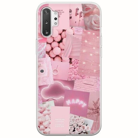 Aesthetic Pink Samsung Galaxy Note 10 Plus Flexible TPU (Διάφανη Σιλικόνη)