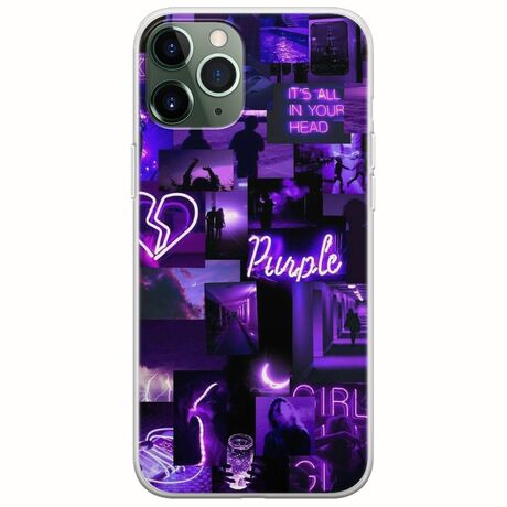 Aesthetic Purple iPhone 11 Pro Flexible TPU (Διάφανη Σιλικόνη)