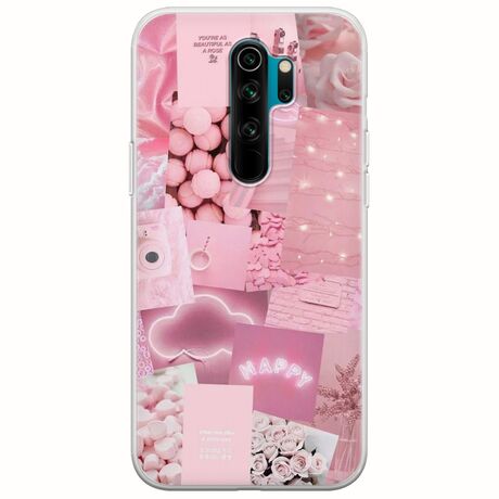 Aesthetic Pink Xiaomi Redmi Note 8 Pro Flexible TPU (Διάφανη Σιλικόνη)