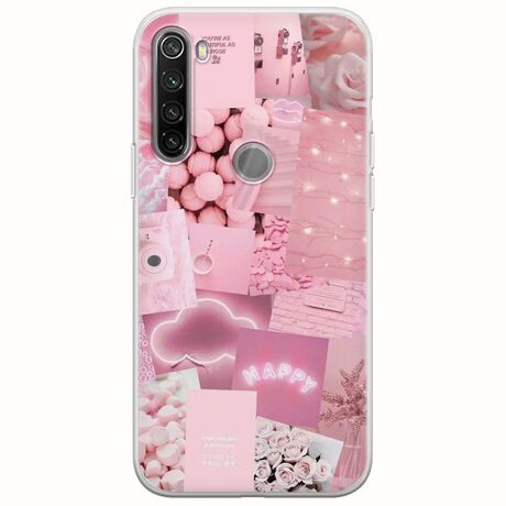 Aesthetic Pink Xiaomi Redmi Note 8T Flexible TPU (Διάφανη Σιλικόνη)