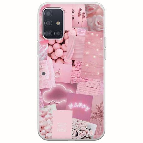 Aesthetic Pink Samsung Galaxy A51 Flexible TPU (Διάφανη Σιλικόνη)