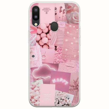 Aesthetic Pink Samsung Galaxy M20 Flexible TPU (Διάφανη Σιλικόνη)