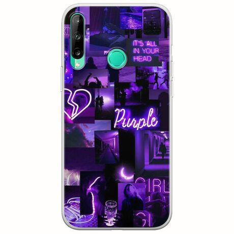 Aesthetic Purple Huawei P40 Lite E Flexible TPU (Διάφανη Σιλικόνη)