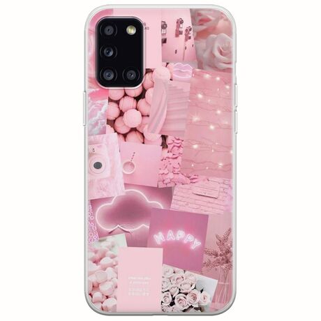 Aesthetic Pink Samsung Galaxy A31 Flexible TPU (Διάφανη Σιλικόνη)