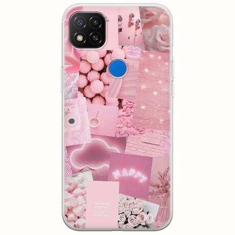 Aesthetic Pink Xiaomi Redmi 9C Flexible TPU (Διάφανη Σιλικόνη)