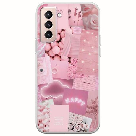 Aesthetic Pink Samsung Galaxy S21 Flexible TPU (Διάφανη Σιλικόνη)