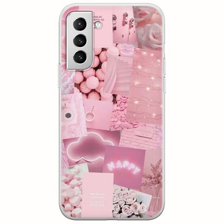 Aesthetic Pink Samsung Galaxy S21 Plus Flexible TPU (Διάφανη Σιλικόνη)