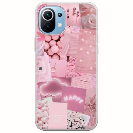 Aesthetic Pink Xiaomi Mi 11 Flexible TPU (Διάφανη Σιλικόνη)