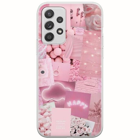 Aesthetic Pink Samsung Galaxy A32 5G Flexible TPU (Διάφανη Σιλικόνη)