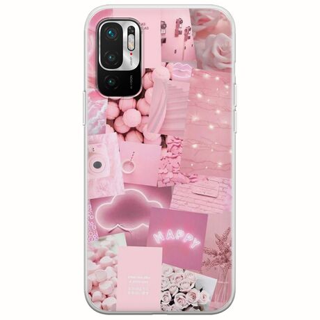 Aesthetic Pink Xiaomi Redmi Note 10 5G Flexible TPU (Διάφανη Σιλικόνη)