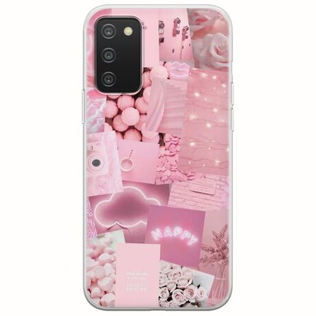 Aesthetic Pink Samsung Galaxy A02s Flexible TPU (Διάφανη Σιλικόνη)