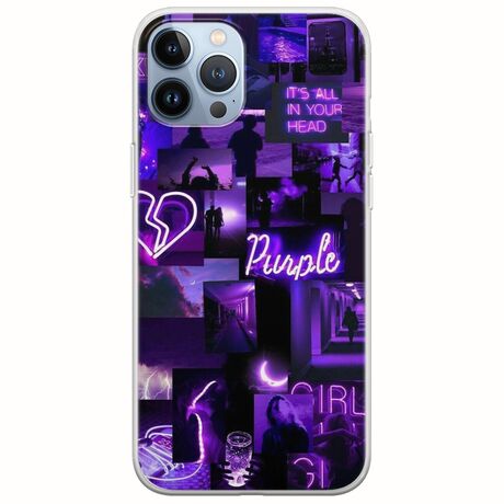 Aesthetic Purple iPhone 12 Pro Flexible TPU (Διάφανη Σιλικόνη)