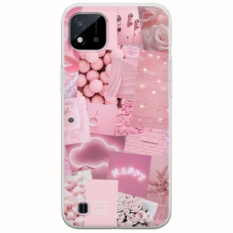 Aesthetic Pink Realme C11 2021 Flexible TPU (Διάφανη Σιλικόνη)