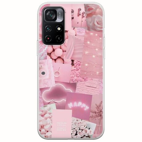 Aesthetic Pink Xiaomi Poco M4 Pro 5G Flexible TPU (Διάφανη Σιλικόνη)