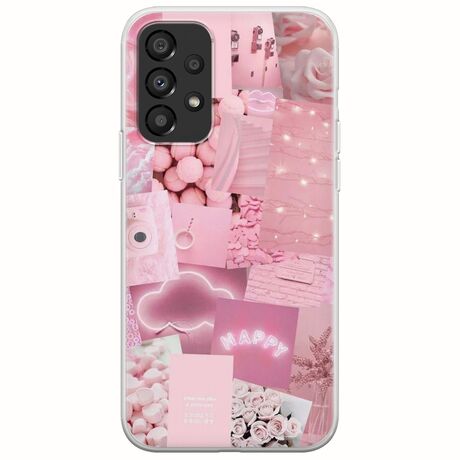 Aesthetic Pink Samsung Galaxy A13 4G Flexible TPU (Διάφανη Σιλικόνη)