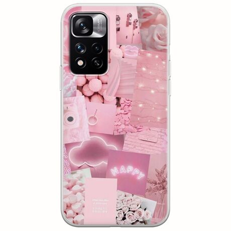 Aesthetic Pink Xiaomi Redmi Note 11 Pro Plus 5G Flexible TPU (Διάφανη Σιλικόνη)
