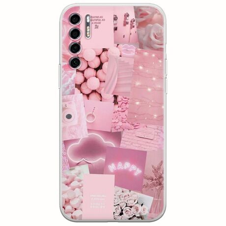Aesthetic Pink TCL 20S / 20 5G / 20L / 20L+ Flexible TPU (Διάφανη Σιλικόνη)