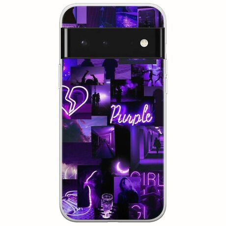 Aesthetic Purple Google Pixel 6 5G Flexible TPU (Διάφανη Σιλικόνη)