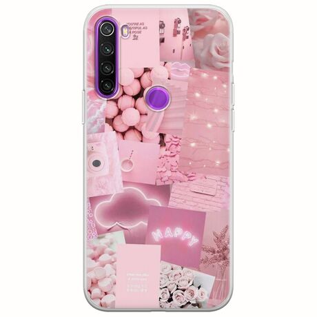 Aesthetic Pink Xiaomi Redmi Note 8 2021 Flexible TPU (Διάφανη Σιλικόνη)