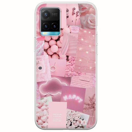 Aesthetic Pink Vivo Y33s Flexible TPU (Διάφανη Σιλικόνη)