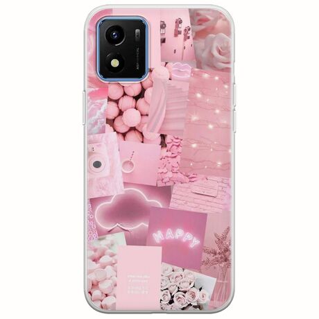 Aesthetic Pink Vivo Y01 Flexible TPU (Διάφανη Σιλικόνη)