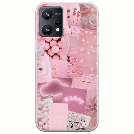 Aesthetic Pink Realme 9 4G Flexible TPU (Διάφανη Σιλικόνη)