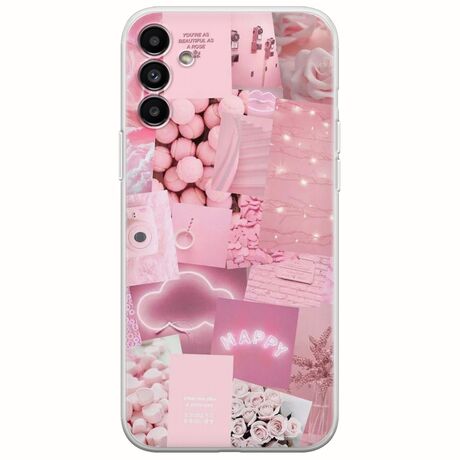 Aesthetic Pink Samsung Galaxy A04s Flexible TPU (Διάφανη Σιλικόνη)