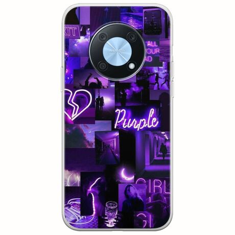 Aesthetic Purple Huawei Nova Y90 Flexible TPU (Διάφανη Σιλικόνη)