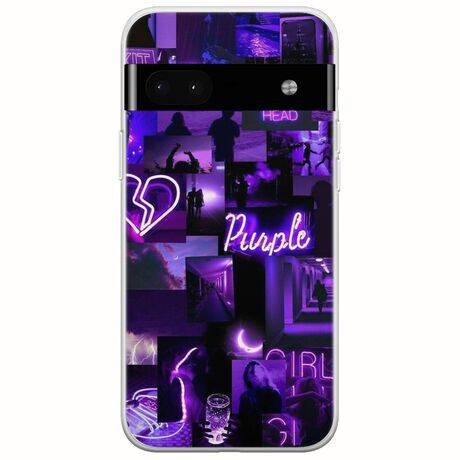 Aesthetic Purple Google Pixel 6a 5G Flexible TPU (Διάφανη Σιλικόνη)
