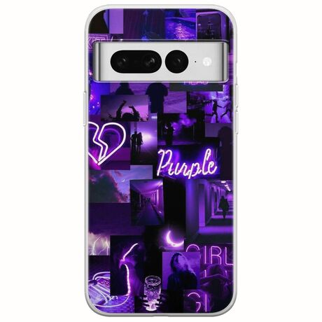 Aesthetic Purple Google Pixel 7 5G Flexible TPU (Διάφανη Σιλικόνη)