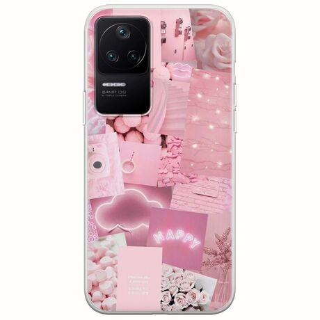 Aesthetic Pink Xiaomi Poco F4 5G Flexible TPU (Διάφανη Σιλικόνη)