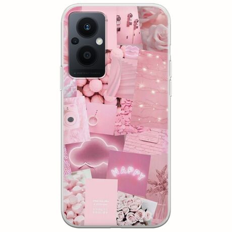 Aesthetic Pink Oppo Reno 8 Lite Flexible TPU (Διάφανη Σιλικόνη)