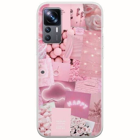 Aesthetic Pink Xiaomi 12T / 12T Pro Flexible TPU (Διάφανη Σιλικόνη)