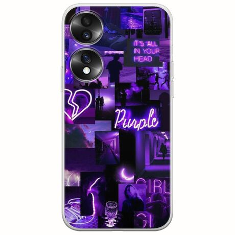 Aesthetic Purple Honor 70 5G Flexible TPU (Διάφανη Σιλικόνη)