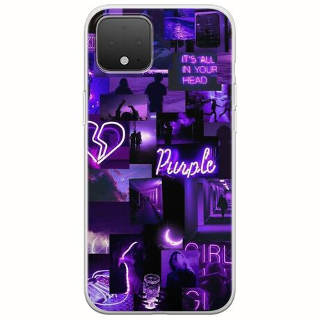 Aesthetic Purple Google Pixel 4 XL Flexible TPU (Διάφανη Σιλικόνη)