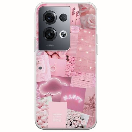 Aesthetic Pink Oppo Reno 8 Pro 5G Flexible TPU (Διάφανη Σιλικόνη)