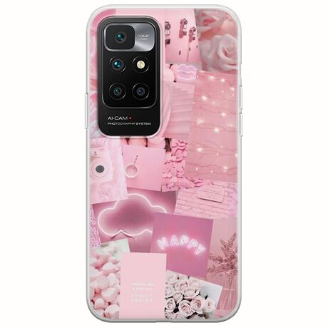 Aesthetic Pink Xiaomi Redmi 10 2022 Flexible TPU (Διάφανη Σιλικόνη)