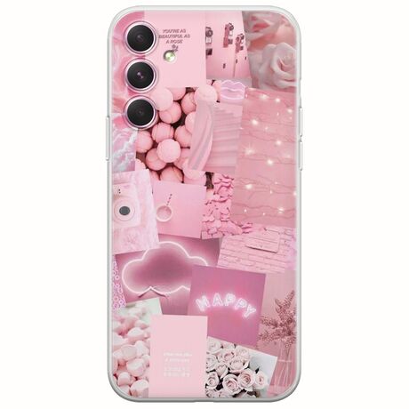 Aesthetic Pink Samsung Galaxy A14 5G Flexible TPU (Διάφανη Σιλικόνη)